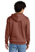 District DT6100 Mens Very Important Fleece Hooded Sweatshirt Hoodie w/ Pouch Pocket Heather Russet Red Model Back