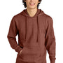 District Mens Very Important Fleece Hooded Sweatshirt Hoodie w/ Pouch Pocket - Heather Russet Red