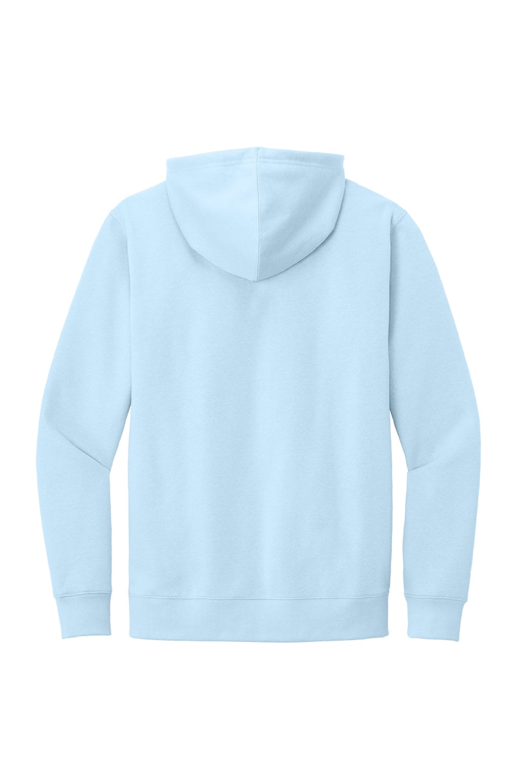 District DT6100 Mens Very Important Fleece Hooded Sweatshirt Hoodie w/ Pouch Pocket Ice Blue Flat Back