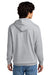 District DT6100 Mens Very Important Fleece Hooded Sweatshirt Hoodie w/ Pouch Pocket Heather Light Grey Model Back