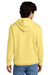 District DT6100 Mens Very Important Fleece Hooded Sweatshirt Hoodie w/ Pouch Pocket Light Yellow Model Back
