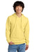 District DT6100 Mens Very Important Fleece Hooded Sweatshirt Hoodie w/ Pouch Pocket Light Yellow Model Front