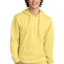 District Mens Very Important Fleece Hooded Sweatshirt Hoodie w/ Pouch Pocket - Light Yellow