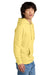 District DT6100 Mens Very Important Fleece Hooded Sweatshirt Hoodie w/ Pouch Pocket Light Yellow Model Side
