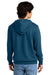 District DT6100 Mens Very Important Fleece Hooded Sweatshirt Hoodie w/ Pouch Pocket Neptune Blue Model Back
