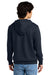 District DT6100 Mens Very Important Fleece Hooded Sweatshirt Hoodie w/ Pouch Pocket New Navy Blue Model Back