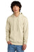 District DT6100 Mens Very Important Fleece Hooded Sweatshirt Hoodie w/ Pouch Pocket Heather Oatmeal Model Front