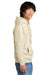 District DT6100 Mens Very Important Fleece Hooded Sweatshirt Hoodie w/ Pouch Pocket Heather Oatmeal Model Side