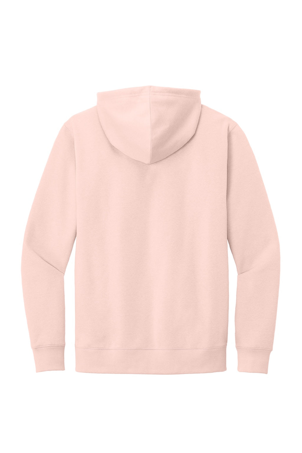 District DT6100 Mens Very Important Fleece Hooded Sweatshirt Hoodie w/ Pouch Pocket Rosewater Pink Flat Back