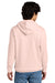 District DT6100 Mens Very Important Fleece Hooded Sweatshirt Hoodie w/ Pouch Pocket Rosewater Pink Model Back