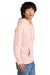 District DT6100 Mens Very Important Fleece Hooded Sweatshirt Hoodie w/ Pouch Pocket Rosewater Pink Model Side