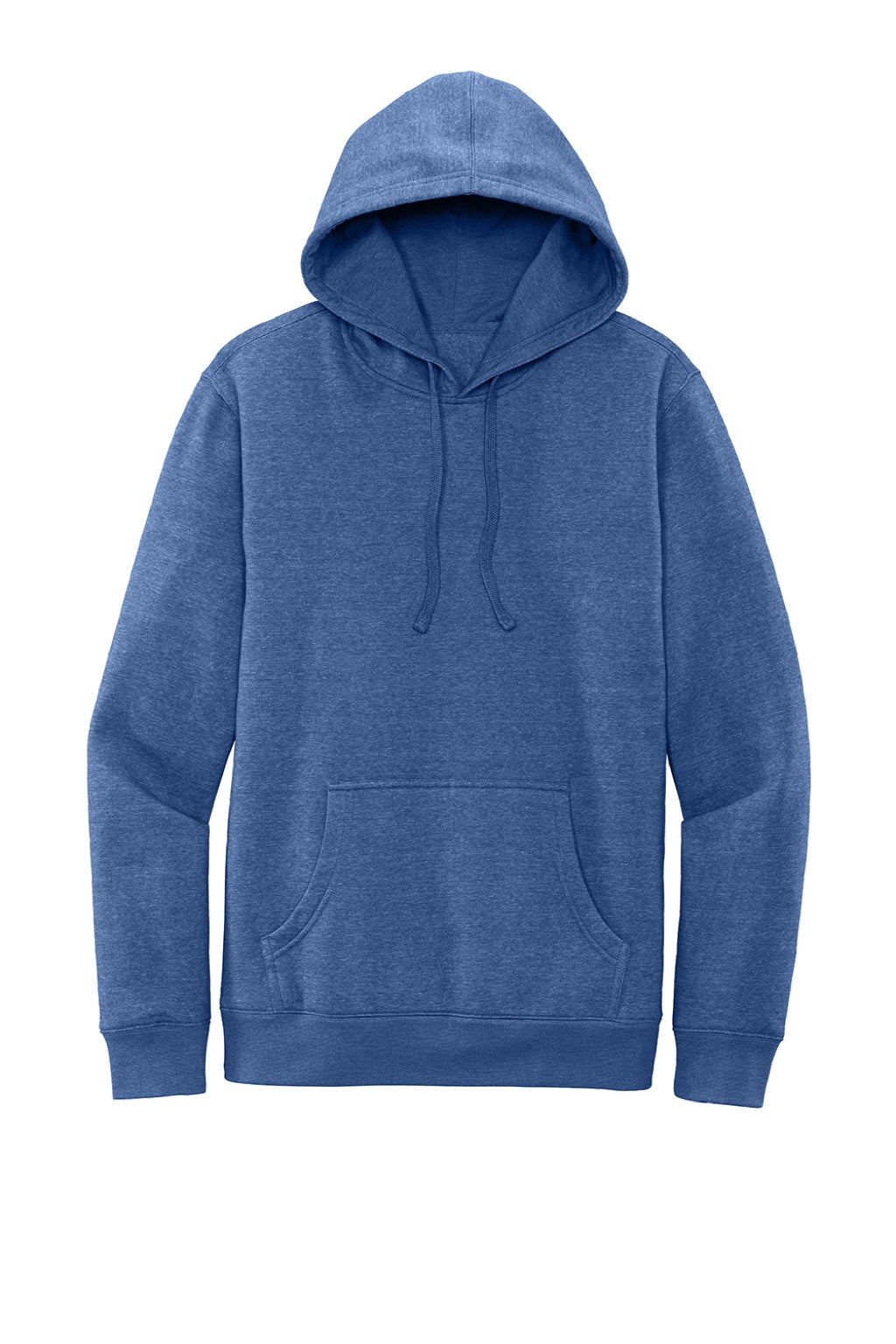 District DT6100 Mens Very Important Fleece Hooded Sweatshirt Hoodie w/ Pouch Pocket Royal Blue Frost Flat Front