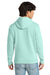 District DT6100 Mens Very Important Fleece Hooded Sweatshirt Hoodie w/ Pouch Pocket Sea Mist Green Model Back