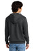 District DT6100 Mens Very Important Fleece Hooded Sweatshirt Hoodie w/ Pouch Pocket Charcoal Grey Model Back