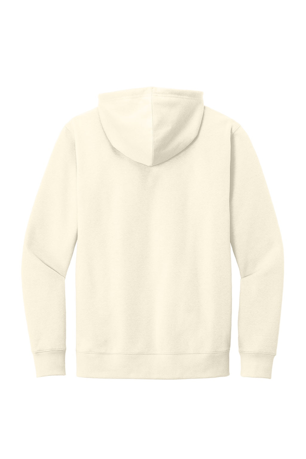 District DT6100 Mens Very Important Fleece Hooded Sweatshirt Hoodie w/ Pouch Pocket Gardenia Flat Back