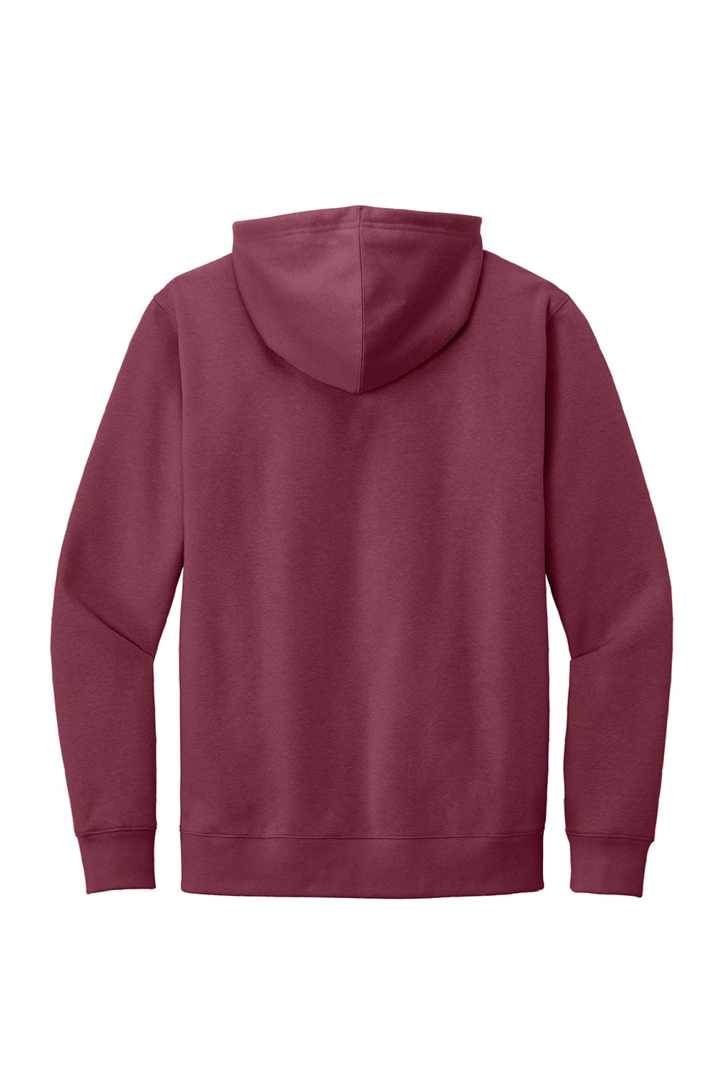 District DT6100 Mens Very Important Fleece Hooded Sweatshirt Hoodie w/ Pouch Pocket Plum Purple Flat Back