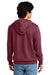 District DT6100 Mens Very Important Fleece Hooded Sweatshirt Hoodie w/ Pouch Pocket Plum Purple Model Back