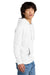 District DT6100 Mens Very Important Fleece Hooded Sweatshirt Hoodie w/ Pouch Pocket White Model Side