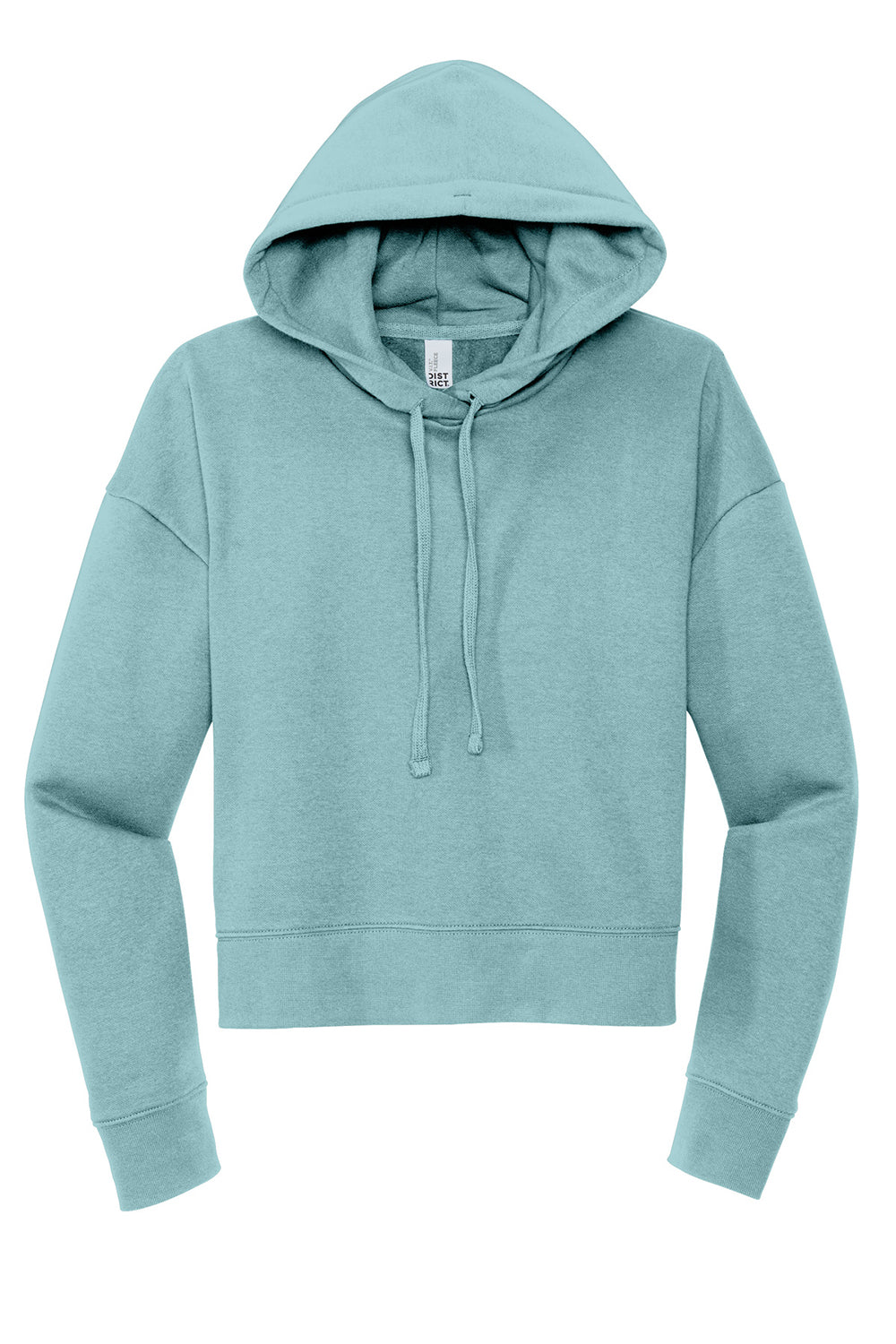 District DT6101 Womens V.I.T. Fleece Hooded Sweatshirt Hoodie Eucalyptus Blue Flat Front