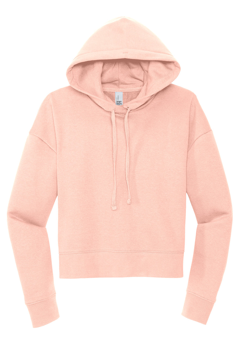 District DT6101 Womens V.I.T. Fleece Hooded Sweatshirt Hoodie Rosewater Pink Flat Front