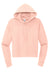 District DT6101 Womens V.I.T. Fleece Hooded Sweatshirt Hoodie Rosewater Pink Flat Front