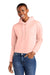 District DT6101 Womens V.I.T. Fleece Hooded Sweatshirt Hoodie Rosewater Pink Model Front