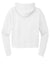 District DT6101 Womens V.I.T. Fleece Hooded Sweatshirt Hoodie White Flat Back