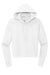 District DT6101 Womens V.I.T. Fleece Hooded Sweatshirt Hoodie White Flat Front
