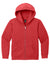 District DT6102Y Youth V.I.T. Fleece Full Zip Hooded Sweatshirt Hoodie w/ Pockets Classic Red Flat Front