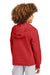 District DT6102Y Youth V.I.T. Fleece Full Zip Hooded Sweatshirt Hoodie w/ Pockets Classic Red Model Back