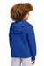 District DT6102Y Youth V.I.T. Fleece Full Zip Hooded Sweatshirt Hoodie w/ Pockets Deep Royal Blue Model Back