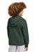 District DT6102Y Youth V.I.T. Fleece Full Zip Hooded Sweatshirt Hoodie w/ Pockets Forest Green Model Back