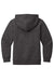 District DT6102Y Youth V.I.T. Fleece Full Zip Hooded Sweatshirt Hoodie w/ Pockets Heather Charcoal Grey Flat Back