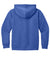 District DT6102Y Youth V.I.T. Fleece Full Zip Hooded Sweatshirt Hoodie w/ Pockets Royal Blue Frost Flat Back