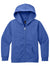 District DT6102Y Youth V.I.T. Fleece Full Zip Hooded Sweatshirt Hoodie w/ Pockets Royal Blue Frost Flat Front