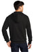 District DT6102 Mens Very Important Fleece Full Zip Hooded Sweatshirt Hoodie w/ Pockets Black Model Back