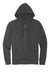 District DT6102 Mens Very Important Fleece Full Zip Hooded Sweatshirt Hoodie w/ Pockets Charcoal Grey Flat Front