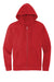 District DT6102 Mens Very Important Fleece Full Zip Hooded Sweatshirt Hoodie w/ Pockets Classic Red Flat Front