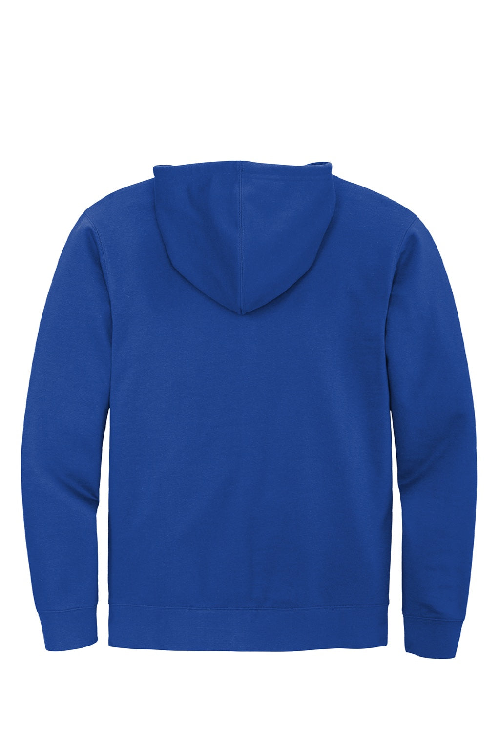 District DT6102 Mens Very Important Fleece Full Zip Hooded Sweatshirt Hoodie w/ Pockets Deep Royal Blue Flat Back