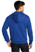 District DT6102 Mens Very Important Fleece Full Zip Hooded Sweatshirt Hoodie w/ Pockets Deep Royal Blue Model Back