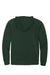 District DT6102 Mens Very Important Fleece Full Zip Hooded Sweatshirt Hoodie w/ Pockets Forest Green Flat Back