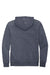 District DT6102 Mens Very Important Fleece Full Zip Hooded Sweatshirt Hoodie w/ Pockets Heather Navy Blue Flat Back