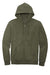 District DT6102 Mens Very Important Fleece Full Zip Hooded Sweatshirt Hoodie w/ Pockets Heather Olive Green Flat Front