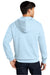 District DT6102 Mens Very Important Fleece Full Zip Hooded Sweatshirt Hoodie w/ Pockets Ice Blue Model Back