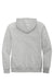 District DT6102 Mens Very Important Fleece Full Zip Hooded Sweatshirt Hoodie w/ Pockets Heather Light Grey Flat Back