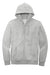 District DT6102 Mens Very Important Fleece Full Zip Hooded Sweatshirt Hoodie w/ Pockets Heather Light Grey Flat Front