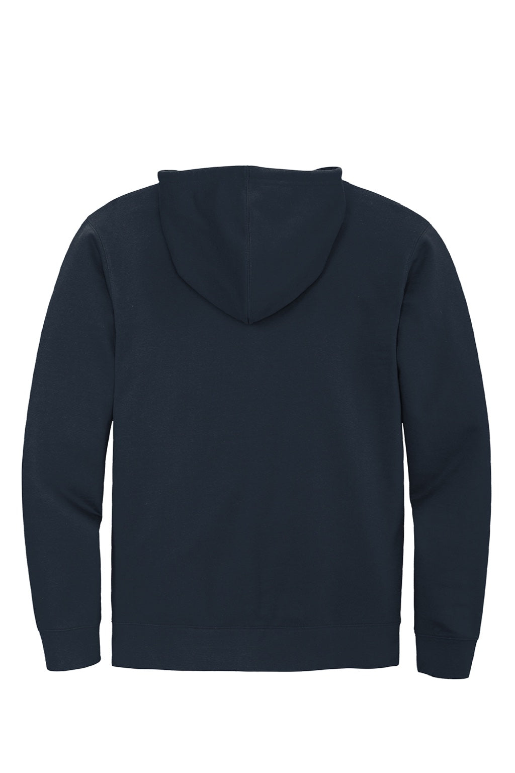 District DT6102 Mens Very Important Fleece Full Zip Hooded Sweatshirt Hoodie w/ Pockets New Navy Blue Flat Back