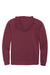 District DT6102 Mens Very Important Fleece Full Zip Hooded Sweatshirt Hoodie w/ Pockets Plum Purple Flat Back