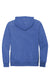 District DT6102 Mens Very Important Fleece Full Zip Hooded Sweatshirt Hoodie w/ Pockets Royal Blue Frost Flat Back