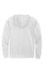 District DT6102 Mens Very Important Fleece Full Zip Hooded Sweatshirt Hoodie w/ Pockets White Flat Back
